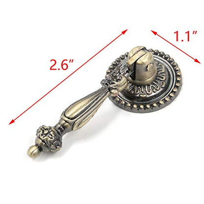 4Pcs Cabinet Tear Drop Pull Knobs with Screws, L2.6 Bronze - color: Bronze