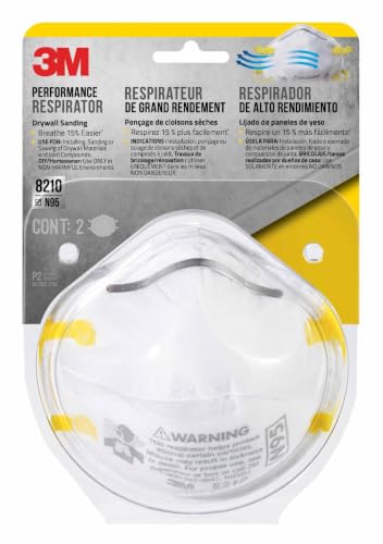 3M N95 Particulate Respirator 8210, Disposable Respirator, 2-Pack
