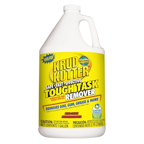 Krud Kutter Tough Task All Purpose Remover, 1 Gallon, Heavy Duty Cleaner for Adhesive, Grease and Tough Stains, Multi Surface Cleaning Solution for Floors, Walls, Tools and Equipment