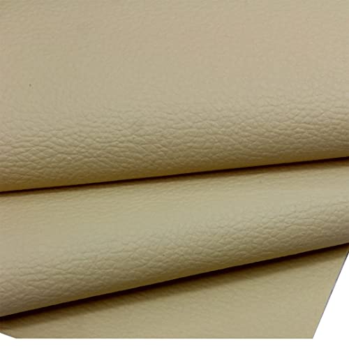 Mybecca Faux Leather Fabric Calf Champion Ivory (1 Yard)(3 Feet x 4.5 Feet) - color: Ivory