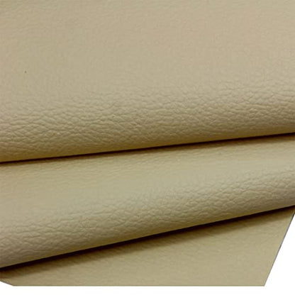 Mybecca Faux Leather Fabric Calf Champion Ivory (1 Yard)(3 Feet x 4.5 Feet) - color: Ivory