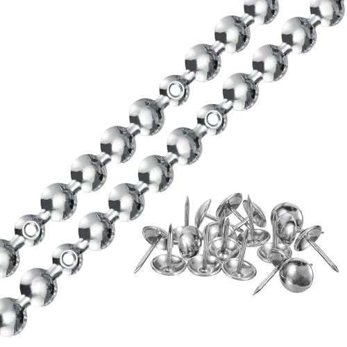 uxcell 2Pcs Upholstery Tacks Strips Nail Trims w/Nails 11mm Silver - color: Silver