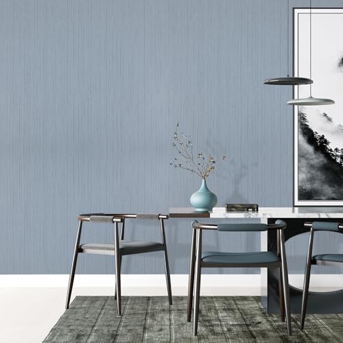 Grasscloth Peel and Stick Wallpaper Grey Blue Contact Paper 15.7in X 118in - color: Grey Blue, size: 15.7" x 118.1"