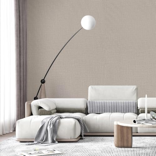 wishFIRE Grasscloth Peel and Stick Wallpaper 15.7"X120" Khaki Contact Paper Texture Thick Vinyl Wall Paper Waterproof for Bedroom Living Room Cabinets Counter Top Liners - color: Khaki, size: 15.7" x 120"