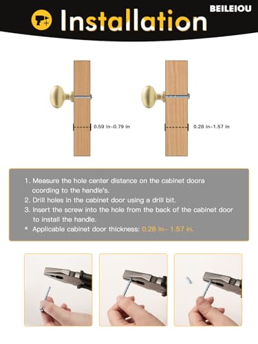 Oval Brushed Gold Cabinet Knobs, Zinc Alloy for Drawer Knobs for Dresser Cupboard Wardrobe, Kitchen Cabinet Pulls (5, Brushed Gold, Egg knob) - color: Brushed Gold