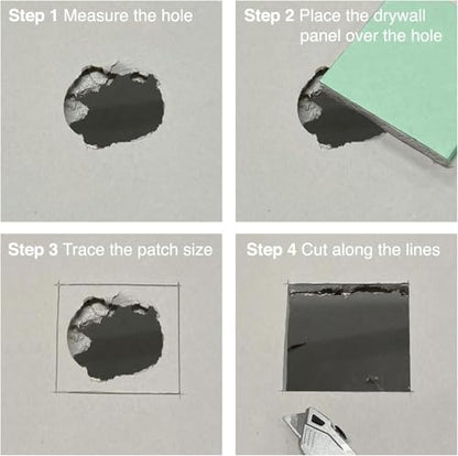Denex Drywall Repair Panel - 12"x12"x1/2" - (2 Pack) - Moisture Resistant - style: 12"x12"x1/2" (2 Pack)