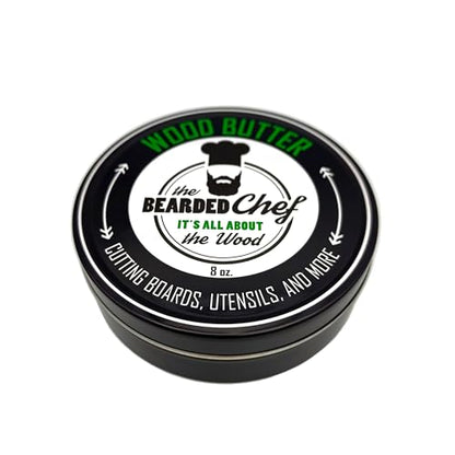 Wood Butter Cutting Board Wax 8oz - Food-Safe Butcher Block Cutting Board Utensil Conditioner - Food Grade Mineral Oil and Beeswax - Restore and Protect all Wood - Bamboo, Walnut, Maple