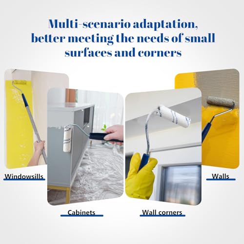 Microfiber Paint Roller, 3/8" Nap, 4 and 6 Inch, 20 Pack - size: 4&6 Inch Paint Roller Kit, 20 Pack