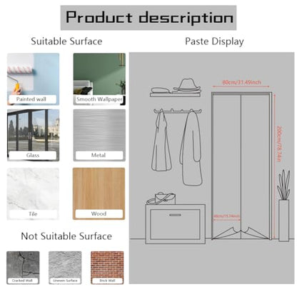 arricraft 2 Sheets Self-Adhesive Door Sticker, 31.5x78.7inch Dilapidated Wooden Doors Pattern Door Murals Stickers PVC Removable Wallpaper Decoration for Bedrooms Living Room - style: Dilapidated Wooden Door