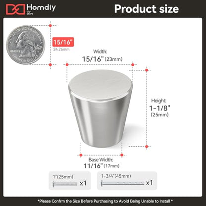 homdiy 10 Pack Brushed Nickel Cabinet Knobs Dresser Knobs - color: Brushed Nickel