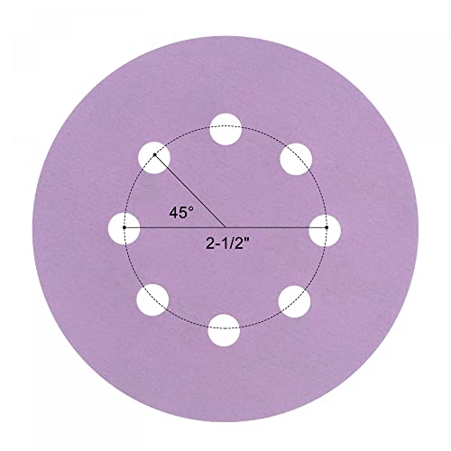 uxcell 15Pcs 5-Inch Purple Sanding Discs 7000 Grits 8 Hole Hook and Loop Professional Aluminum Oxide Sand Paper Wet Dry Polish for Wood Metal Paint Finish - style: 7000 Grit