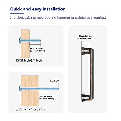 Ravinte Hardware Oil Rubbed Bronze Cabinet Pulls, 3-3/4 Inch (96mm), 5 Pack - color: Oil Rubbed Bronze, size: 3-3/4" Hole Center
