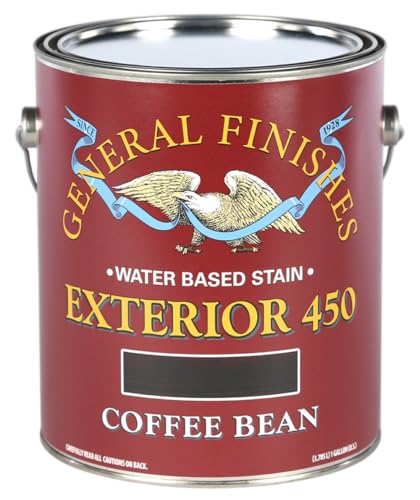 General Finishes Exterior 450 Water Based Wood Stain, 1 Gallon, Coffee Bean - color: Coffee Bean, size: 1 Gallon