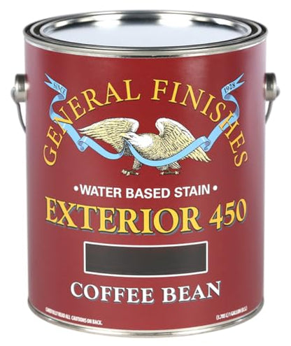 General Finishes Exterior 450 Water Based Wood Stain, 1 Gallon, Coffee Bean - color: Coffee Bean, size: 1 Gallon