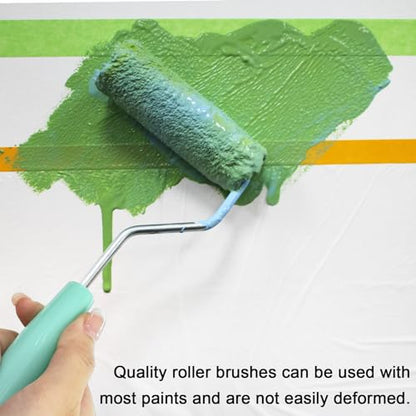 11 Pack Paint Roller Kit, 4 Inch Roller Covers with Frame & Tray - size: 4 Inch