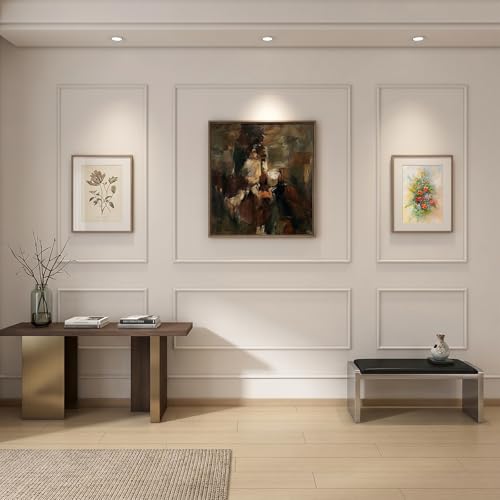 3 Frame Set Peel and Stick Wall Molding Kit,3D Premade Accent Molding, Easy Install Wall Wainscoting & Picture Frame Molding for Living Room, Bedroom, Home Decor(24 x 60in) - color: 60*24-3white