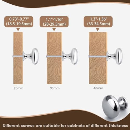 12 Pack Polished Chrome Cabinet Knobs,1-3/16 Inch(29.5mm) Solid Drawer Knobs, Kitchen Cabinet Pulls,Round Dresser Knobs, Modern Drawer Pulls for Dresser Drawers - color: Polished Chrome