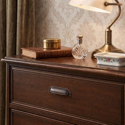 khtumeware 2 Pack 2-1/2"(64mm) Hole Center Retro Drawer Pulls Oil Rubbed Bronze Cabinet Bin Cup Pulls Bathroom Hardware Cabinet Handles Drawer Handles Knobs - color: Oil Rubbed Bronze, size: 2-1/2"(64mm) Hole Center, style: 2-Pack