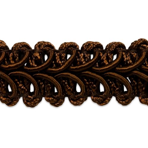 Gimp/Woven Braid Trim by The Yard (Brown) - color: Brown