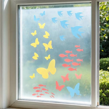 TIAMECH A4 Reusable Butterfly Swallow School of Fish Stencil for Painting - color: Butterfly Swallow School of Fish