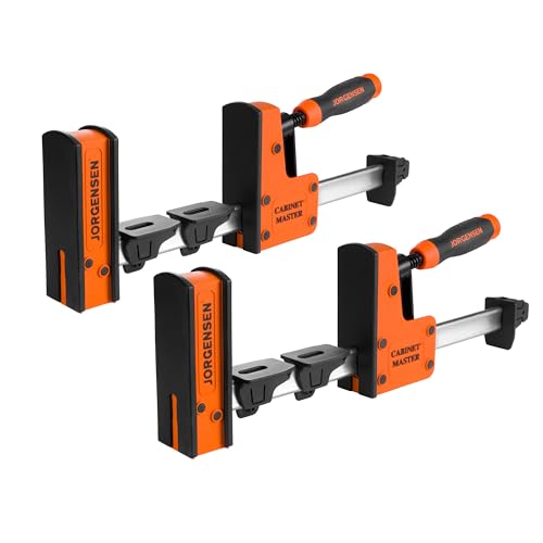 JORGENSEN 12-Inch Parallel Bar Clamps, 2-Pack Cabinet Master Bar Clamps - size: 12 Inch