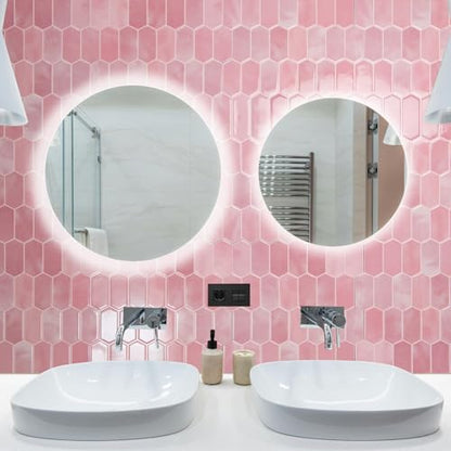 Art3d Hexagon Tile Peel and Stick Backsplash, 10-Pack, 12 x 12 Inch, Pink - color: Pink, size: 12 x 12 Inch