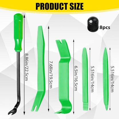 Auto Trim Removal Tool, Auto Clip Fastener Remover Pry Tool, 13PCS - color: Green