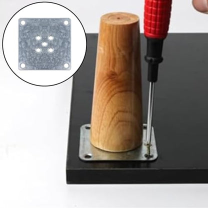 Geesatis Leg Mounting Plates,Furniture Leg Attachment Plates,3.2",4Pcs - size: 3.2 x 3.2 Inch