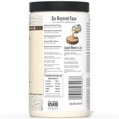 Retique It Liquid Wood - Real Wood Coating (32oz / Bleached) - color: 2 Bleached Wood, size: 32 Fl Oz (Pack of 1)
