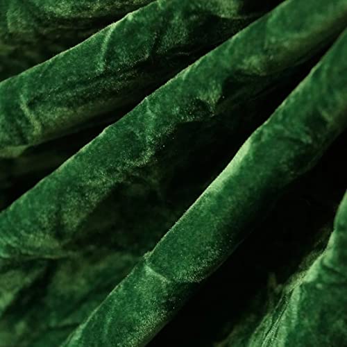 Fashion Fabrics LLC Emerald Green Crush Velvet Flocking Upholstery Drapery Fabric - Sold By The Yard - 60" - color: Emerald Green