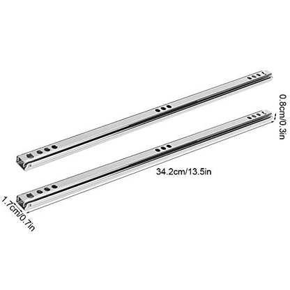 Bidirectional Drawer Slides 2-Pack Cold Rolled Steel 342mm Extension Rail