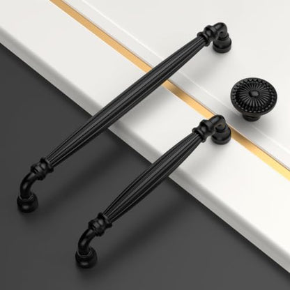 Asidrama 10 Pack 7.5 inch Matte Black Kitchen Cabinet Handles - color: Matte Black, size: 7.5" Hole Center(192mm)
