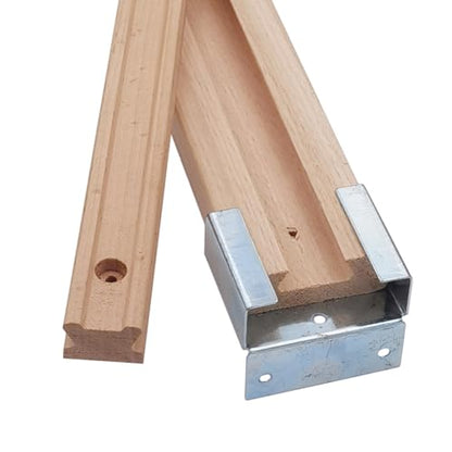 Wooden Drawer Slides 16 Inches Classic Wood Center Guide Track with Slide Glides (1 pcs) - size: 1 Piece