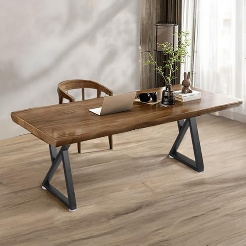 28 Inch Metal Desk Table Legs, Heavy Duty Industrial Style Black Dinning Table Leg Replacement DIY Furniture Set of 2 with Adjustment Feet Pads, Double Triangle - size: 28 Inch Z