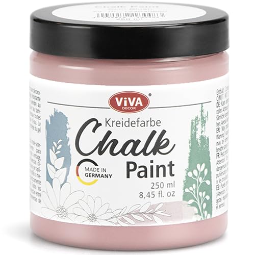 Viva Decor Chalk Paint (Powder Pink) 8.45oz - Chalky Finish Paint for Furniture, Walls & Decor, Matte Finish, Water-based, High Pigment, Perfect for Shabby Chic & Vintage Looks. Suitable for Wood - color: Powder Pink