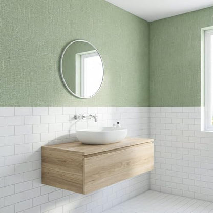 WADILE Grasscloth Peel and Stick Wallpaper 15.7in x 78.7in Light Green - color: Light Green, size: 15.7" x 78.7"