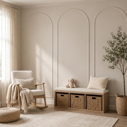 Colingmill 3 Set 32 x 78 Inch Arch Wall Molding Kit Peel Stick Wall Panels - size: 32 x 78 Inch, style: Stylish Style