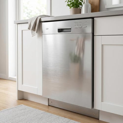 VEELIKE Stainless Steel Contact Paper Large Size 15.74x354.33 inches Wallpaper Peel and Stick Removable Temporary Adhesive Wall Paper for Dishwasher Refrigerator Washing Machine Metal Furniture - size: 15.7" x 354.3"