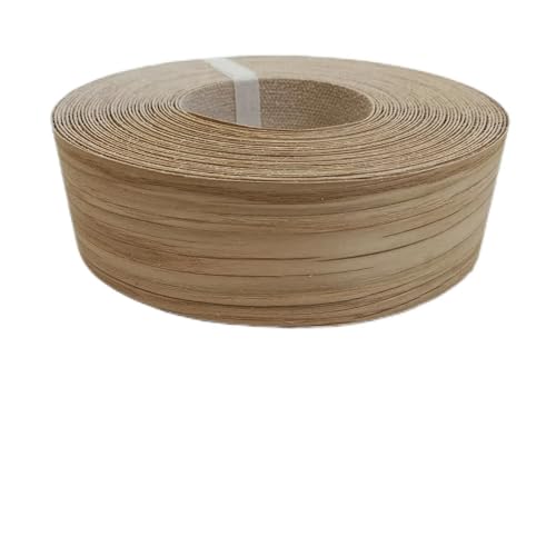 Real White Oak 2 Inch ×50ft Wood Veneer Edge Banding Roll,Preglued Iron On Edging Band with Hot Melt Adhesive-Edgebanding Flexible Wood Tape for Laminate Furniture Cabinet Repair