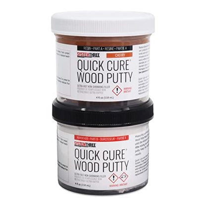 SYSTEMTHREE Quick Cure Putty, Cherry, 8-oz Kit - color: Cherry, size: 1 Count (Pack of 1)