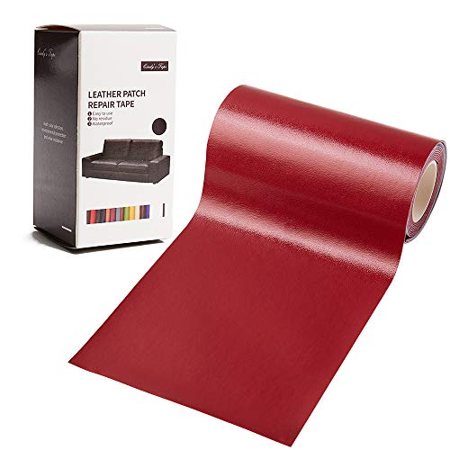 Leather Repair Patch Kit Burgundy 4 x 60 inch Leather Repair Tape Self Adhesive Patch for Furniture, Couch, Sofa, Car Seats Computer Chair First Aid Vinyl Repair Kit - color: Burgundy, size: 4*60 inch