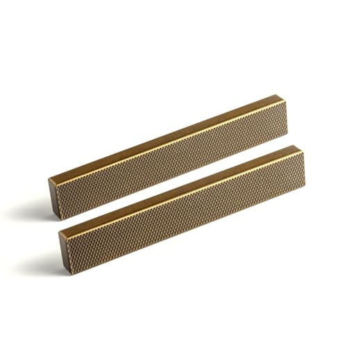 Goo-Ki 6 Pack 3 Inch Antique Brass Knurled Cabinet Pulls - Vintage Bar Handles - Textured Grip for Drawer, Dressers, Furniture Hardware - color: Antique Brass, size: 3 Inch Center to Center