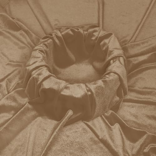 KKJIAF 2 Yard Taupe Stretch Velvet Fabric 60" Wide for DIY Crafts - color: Taupe, size: 2 Yard