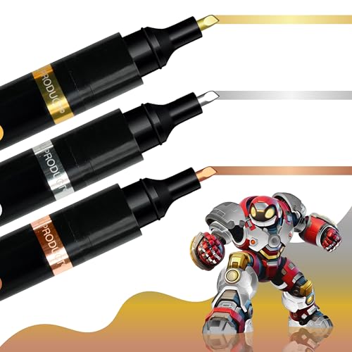 3 Colors Liquid Chrome Paint Markers, Metallic Mirror Chrome Pens - color: 3 Colors Chrome Markers
