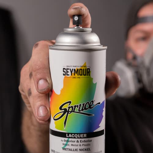 Seymour 98-24 Spruce General Use Enamel, Satin Black, 1 count (pack of 1) - color: Satin Black