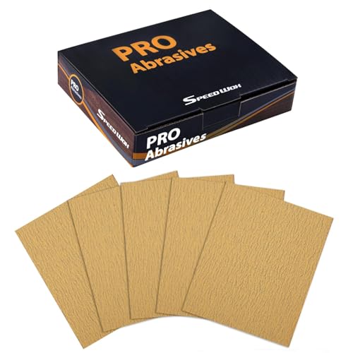 SPEEDWOX 1/4 Sheet Sandpaper Sheets 25PCS Premium Sand Paper 120 Grit Sanding Sheets 5.5" x 4.5" Sandpaper for Wood Metal Automotive Furniture Woodworking Clip-On, Hand Sanding Blocks - style: 120 Grits