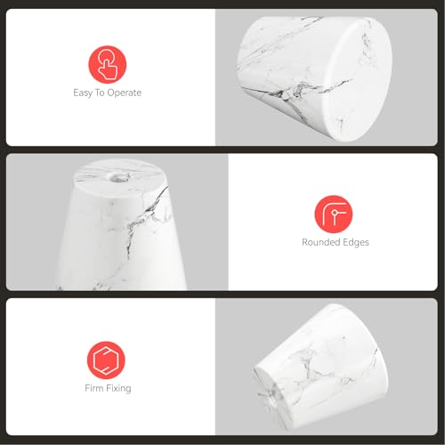 homdiy 15 Pack White Marble Cabinet Knobs White Drawer Knobs - color: White Marble