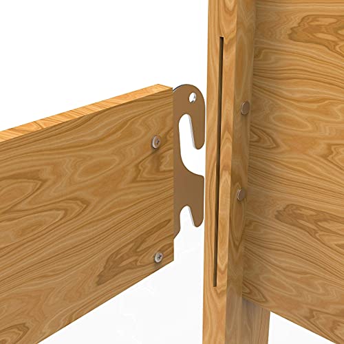 4 PCS Universal Wood Bed Rail Hook Plates for Beds Frame Bracket Headboard - color: 4 PCS
