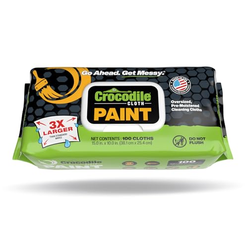 Crocodile Cloth Paint Prep & Cleanup Wipes, 100 Count - size: 100 Count (Pack of 1)