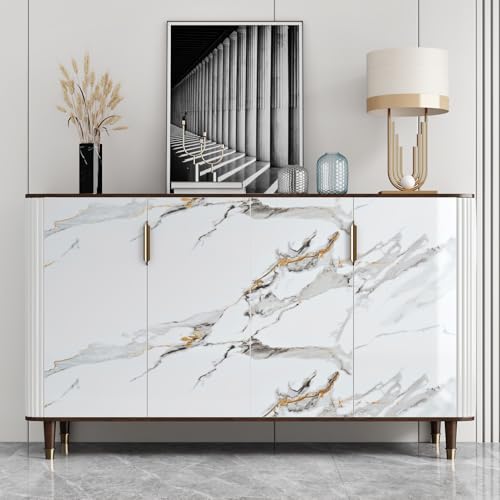 Crackle White Marble Contact Paper for Countertops Waterproof Glossy Granite Wallpaper Peel and Stick White/Grey Marble Vinyl Countertop Wallpaper for Kitchen Bathroom Tables 17.7"x315" - size: 17.7" x 315"